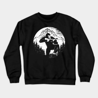 Bigfoot Mountains Funny Hunting Crewneck Sweatshirt